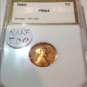 RARE Triple Die Error Proof 1960 Cent- $900 Value